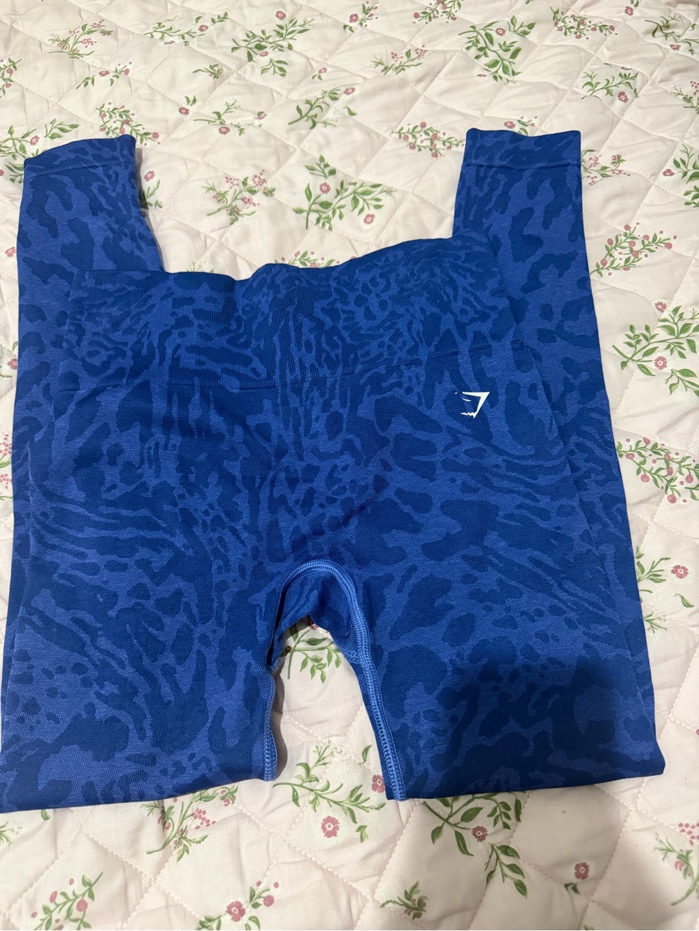Gymshark Kids' Royal Blue Printed Leggings